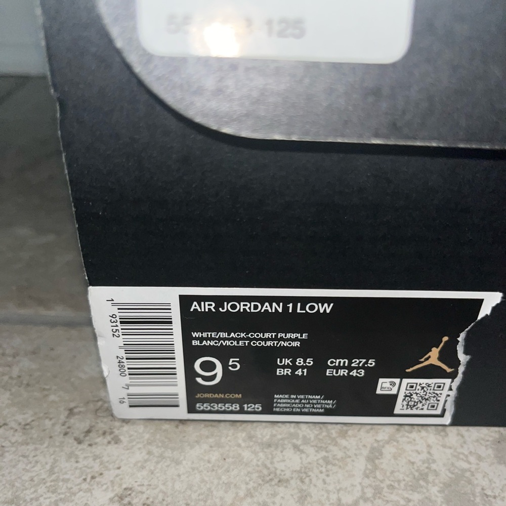 Jordan 1 low Court Purple